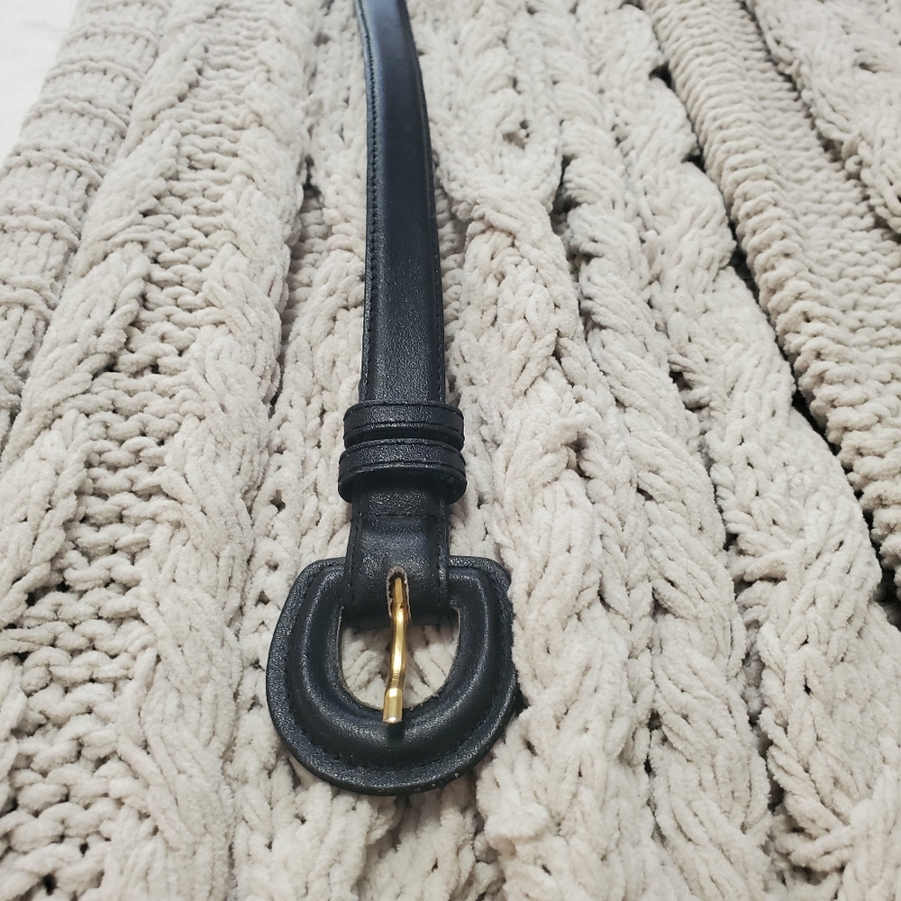 Vintage Black Womens Leather Belt